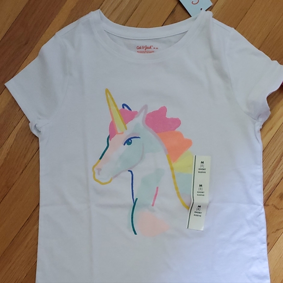 NWT Rainbow & Unicorn Tops Size 8 - Picture 3 of 8